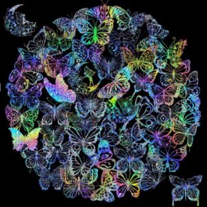 Stickers de mariposas holograficas