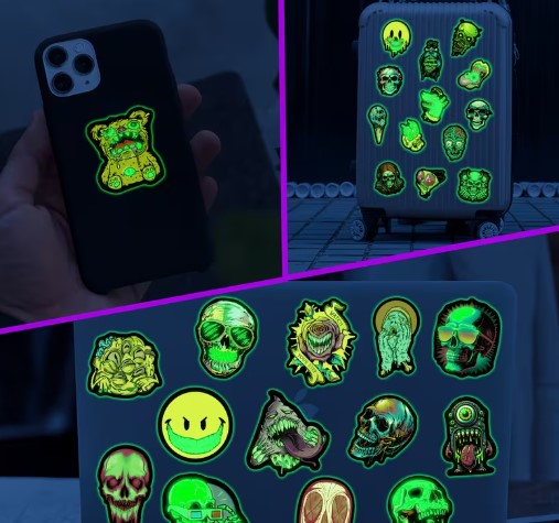 stickers pegatinas calcomanias luminosos nocturnos noche